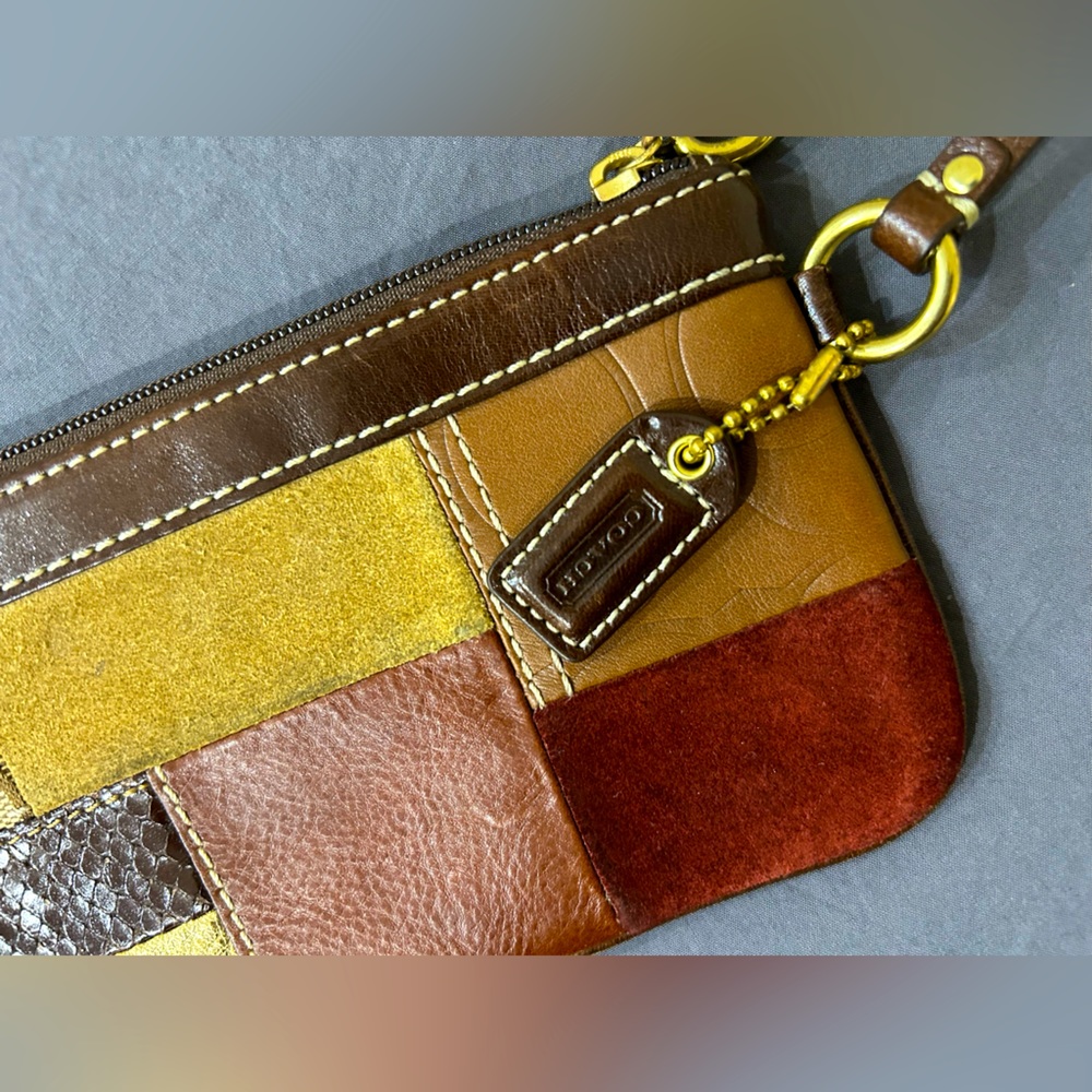 Coach patterned wristlet